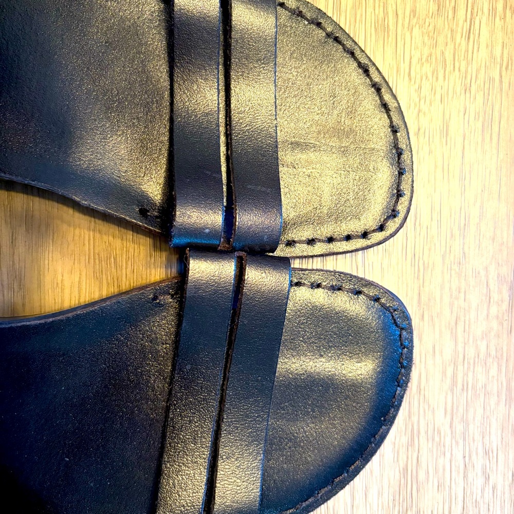 Holy Land Market Leather Sandals - NEW! Black Size 39
